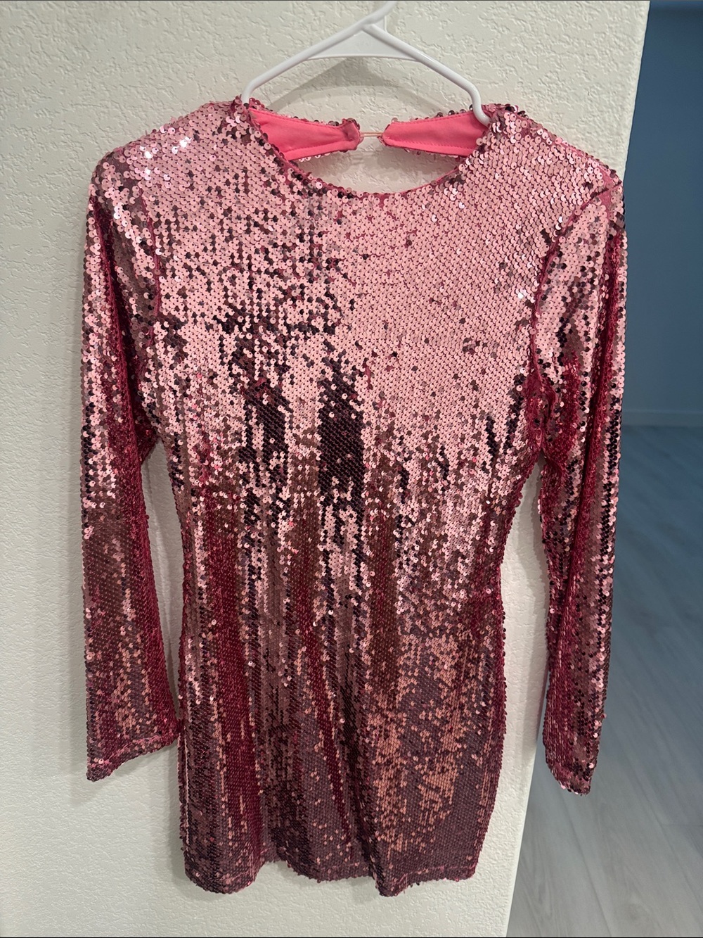 superdown Rosy Pink Sequin Mini Dress